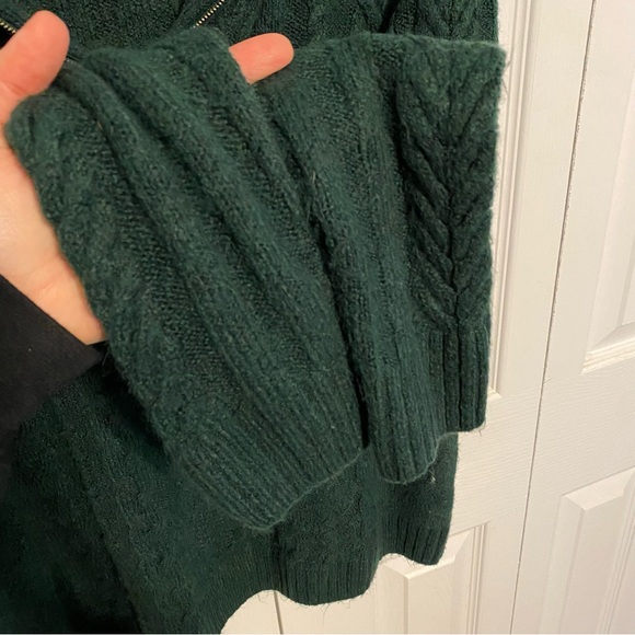 Emerald Green Half Zip Soft and Cozy Sweater - Picture 3 of 5